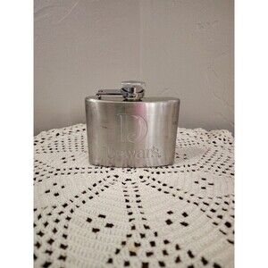 DEWAR'S STAINLESS STEEL 4OZ. SCOTCH WHISKEY Empty FLASK